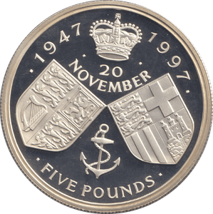 1997 FIVE POUNDS ELIZABETH AND PHILIP - WORLD COINS - Cambridgeshire Coins