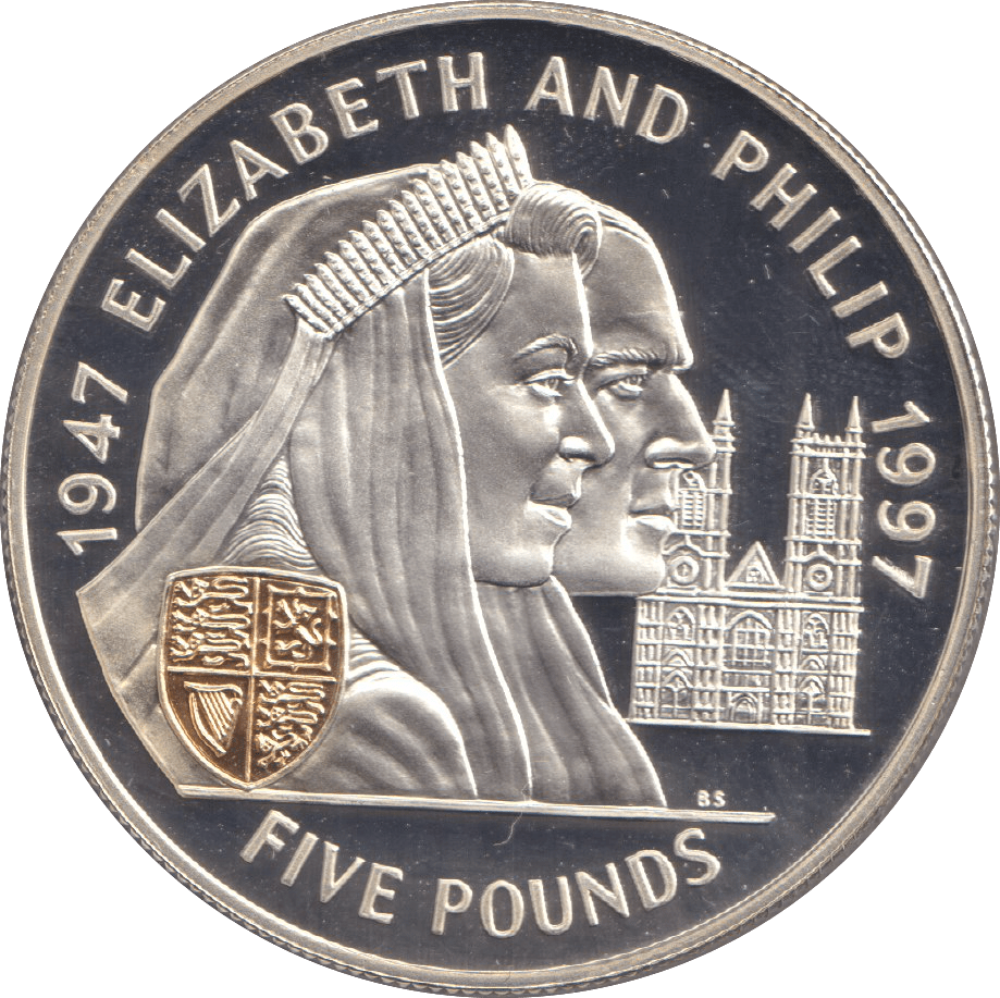1997 FIVE POUNDS ELIZABETH AND PHILIP - WORLD COINS - Cambridgeshire Coins