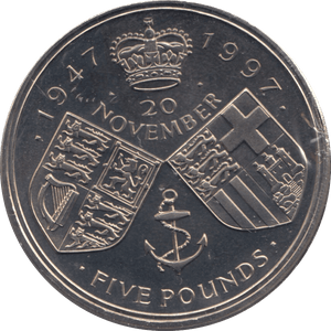 1997 FIVE POUNDS UK F307 - WORLD COINS - Cambridgeshire Coins