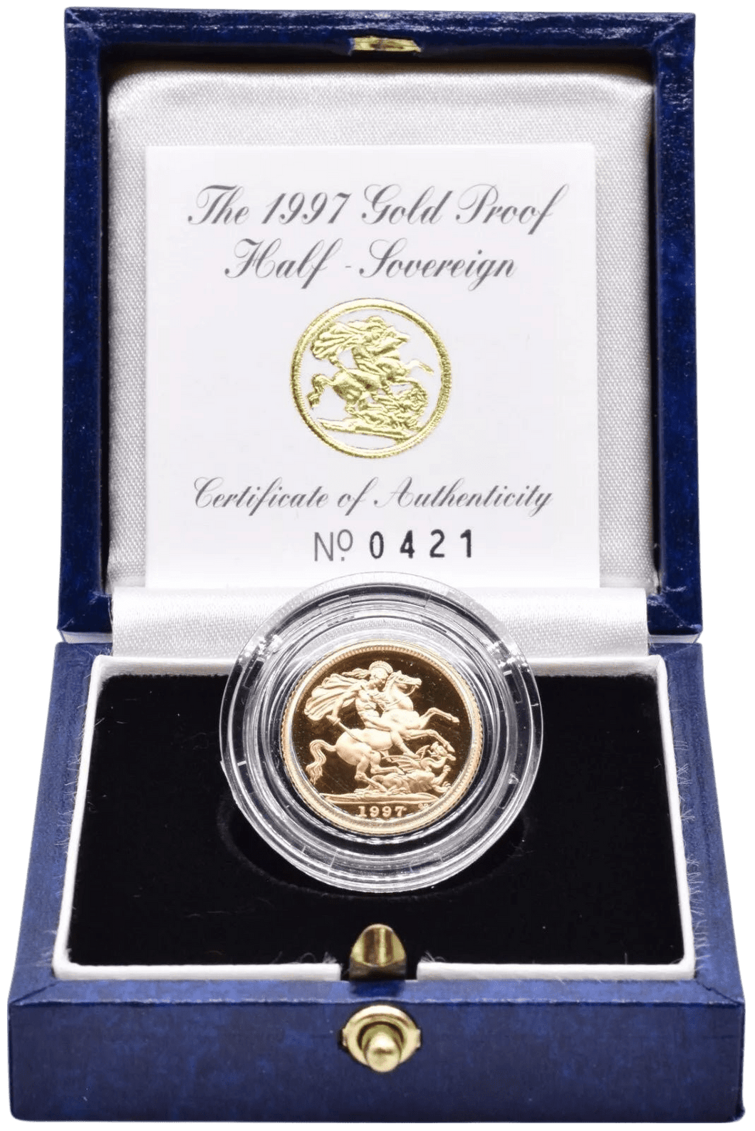1997 GOLD PROOF HALF SOVEREIGN BOXED - GOLD PROOF HALF SOVEREIGNS - Cambridgeshire Coins