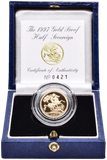 1997 GOLD PROOF HALF SOVEREIGN BOXED - GOLD PROOF HALF SOVEREIGNS - Cambridgeshire Coins