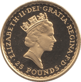 1997 GOLD PROOF QUARTER OUNCE £25 BRITANNIA - GOLD BRITANNIAS - Cambridgeshire Coins