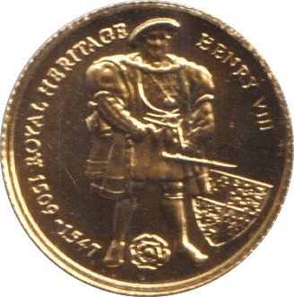 1997 GOLD ROYAL HERITAGE HENRY VIII 1/25 OUNCE - GOLD WORLD COINS - Cambridgeshire Coins