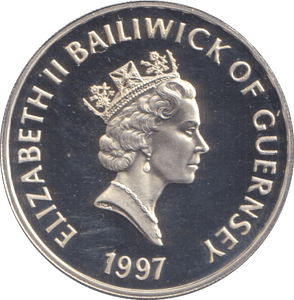 1997 GUERNSEY ONE POUND GOLDEN WEDDING - £1 Silver Proof - Cambridgeshire Coins