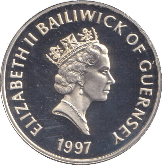 1997 GUERNSEY ONE POUND GOLDEN WEDDING - £1 Silver Proof - Cambridgeshire Coins