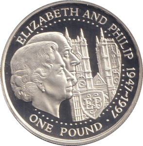 1997 GUERNSEY ONE POUND GOLDEN WEDDING - £1 Silver Proof - Cambridgeshire Coins