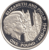1997 GUERNSEY ONE POUND GOLDEN WEDDING - £1 Silver Proof - Cambridgeshire Coins