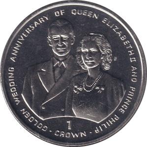 1997 ONE CROWN GIBRALTAR GOLDEN ANNIVERSARY - WORLD COINS - Cambridgeshire Coins