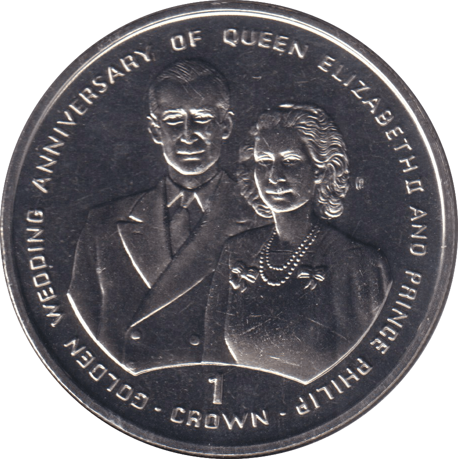 1997 ONE CROWN GIBRALTAR GOLDEN ANNIVERSARY - WORLD COINS - Cambridgeshire Coins