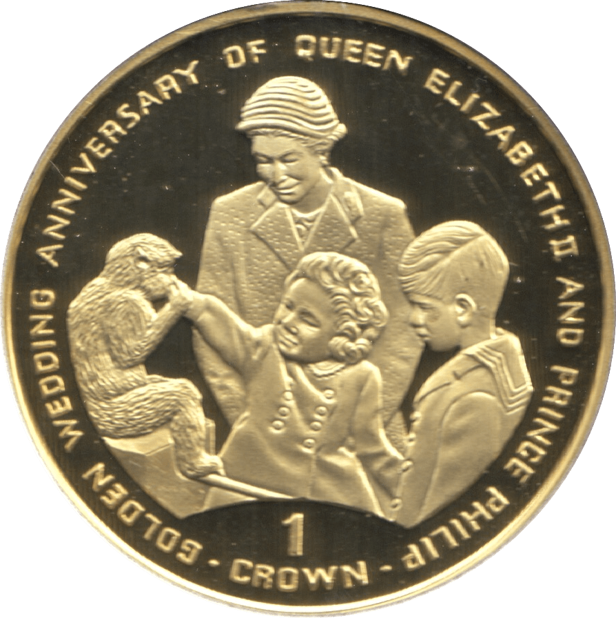 1997 ONE CROWN PROOF GIBRALTAR GOLDEN WEDDING ANNIVERSARY 13 - CROWN - Cambridgeshire Coins