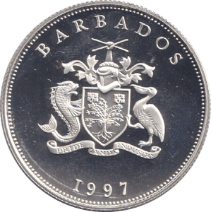 1997 ONE DOLLAR BARBADOS - WORLD COINS - Cambridgeshire Coins
