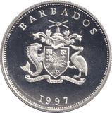 1997 ONE DOLLAR BARBADOS - WORLD COINS - Cambridgeshire Coins