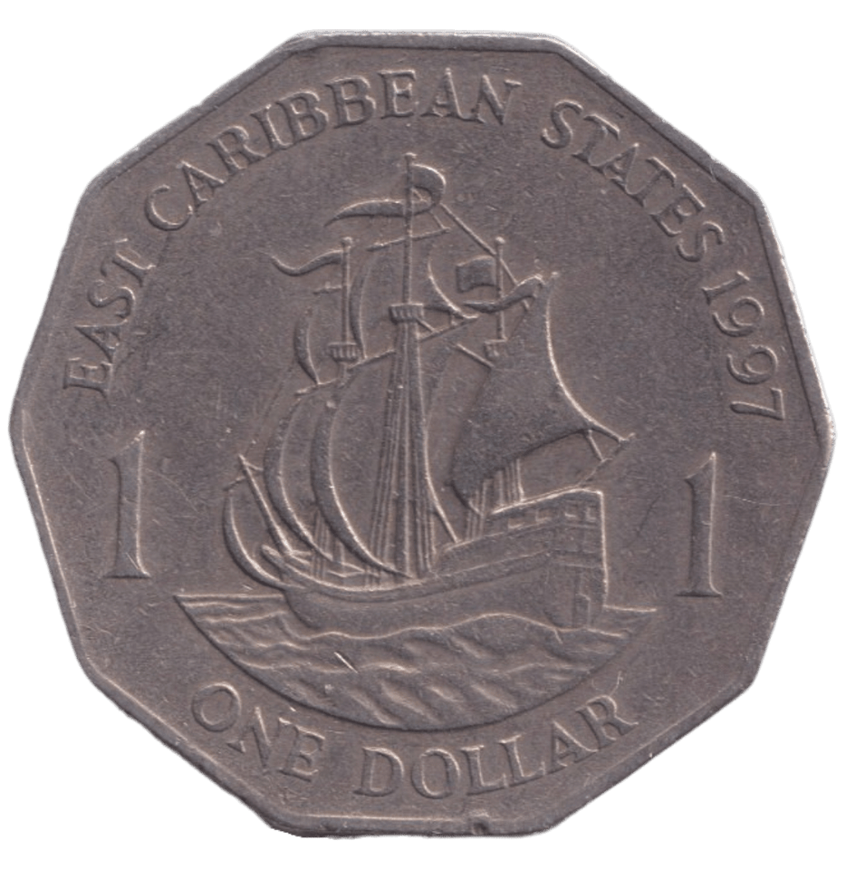 1997 ONE DOLLAR EAST CARIBBEAN - WORLD COINS - Cambridgeshire Coins