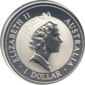1997 ONE DOLLAR KOOKABURRA SILVER PROOF - SILVER WORLD COINS - Cambridgeshire Coins