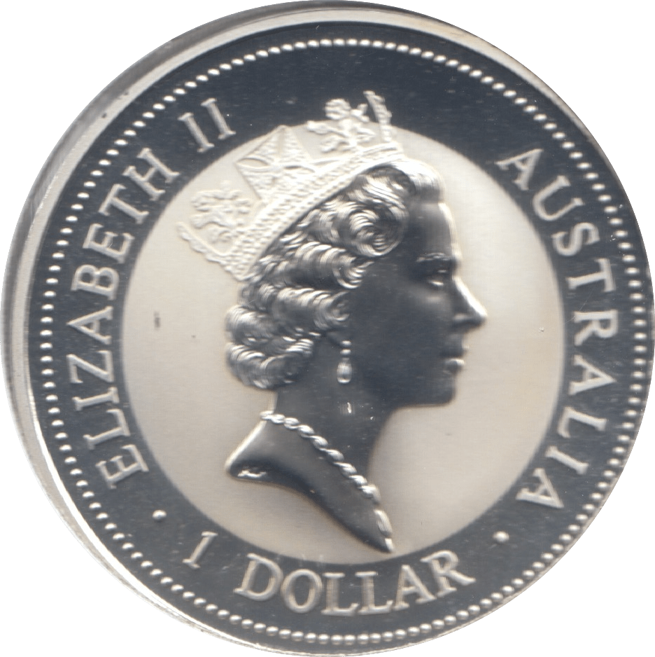 1997 ONE DOLLAR KOOKABURRA SILVER PROOF - SILVER WORLD COINS - Cambridgeshire Coins
