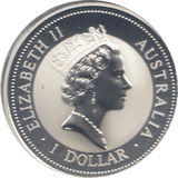 1997 ONE DOLLAR KOOKABURRA SILVER PROOF - SILVER WORLD COINS - Cambridgeshire Coins