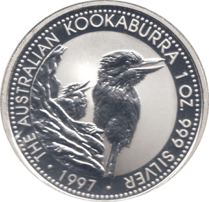 1997 ONE DOLLAR KOOKABURRA SILVER PROOF - SILVER WORLD COINS - Cambridgeshire Coins