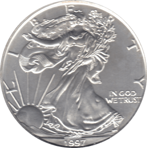 1997 ONE DOLLAR SILVER PROOF USA - SILVER WORLD COINS - Cambridgeshire Coins