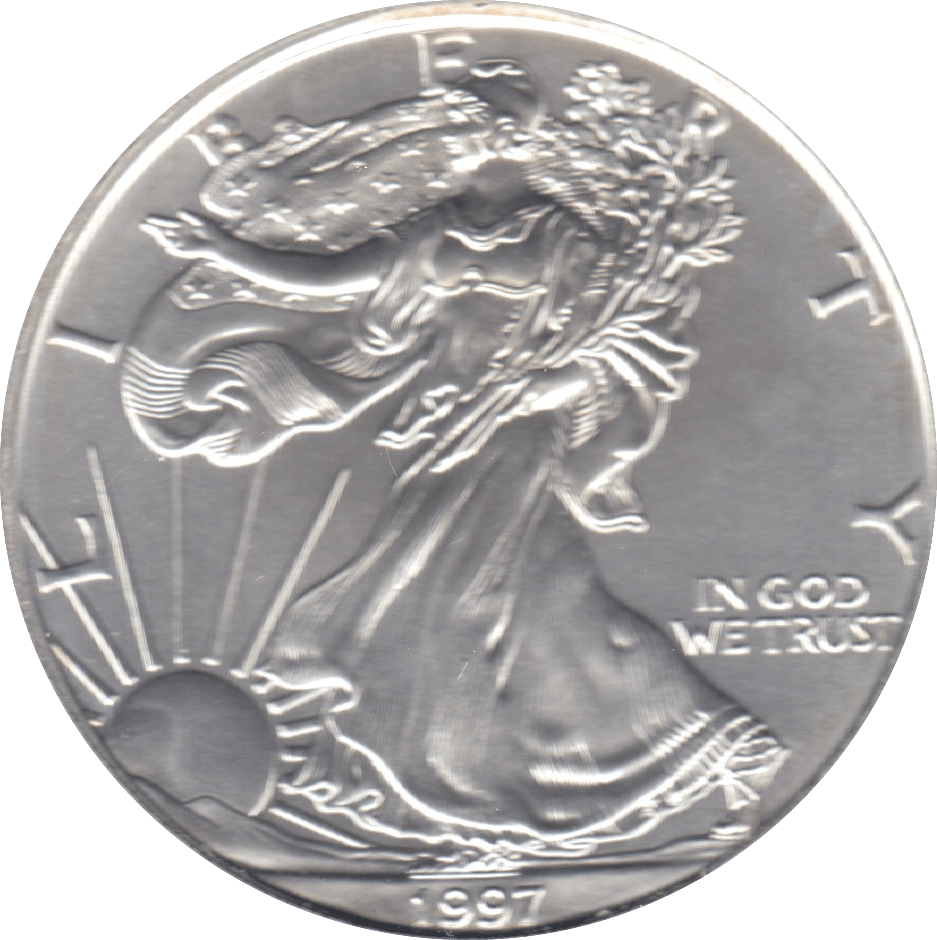 1997 ONE DOLLAR SILVER PROOF USA - SILVER WORLD COINS - Cambridgeshire Coins