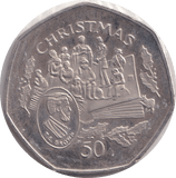 1997 PROOF ISLE OF MAN 50P CHRISTMAS - 50P Silver Proof - Cambridgeshire Coins