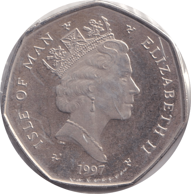 1997 PROOF ISLE OF MAN 50P CHRISTMAS - 50P Silver Proof - Cambridgeshire Coins