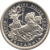 1997 SILVER 1/10 OUNCE PROOF BRITANNIA - SILVER WORLD COINS - Cambridgeshire Coins