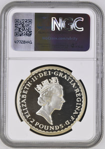 1997 SILVER 2 POUND BRITANNIA ANNIVERSARY PF 69 ULTRA CAMEO - NGC SILVER COINS - Cambridgeshire Coins