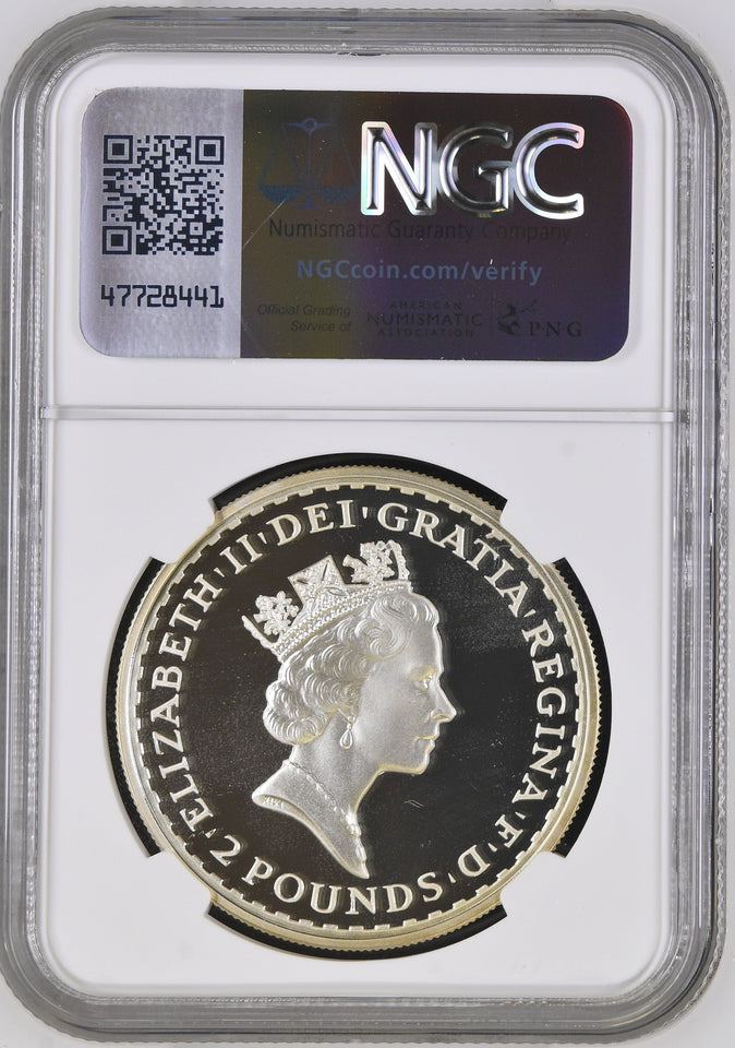 1997 SILVER 2 POUND BRITANNIA ANNIVERSARY PF 69 ULTRA CAMEO - NGC SILVER COINS - Cambridgeshire Coins