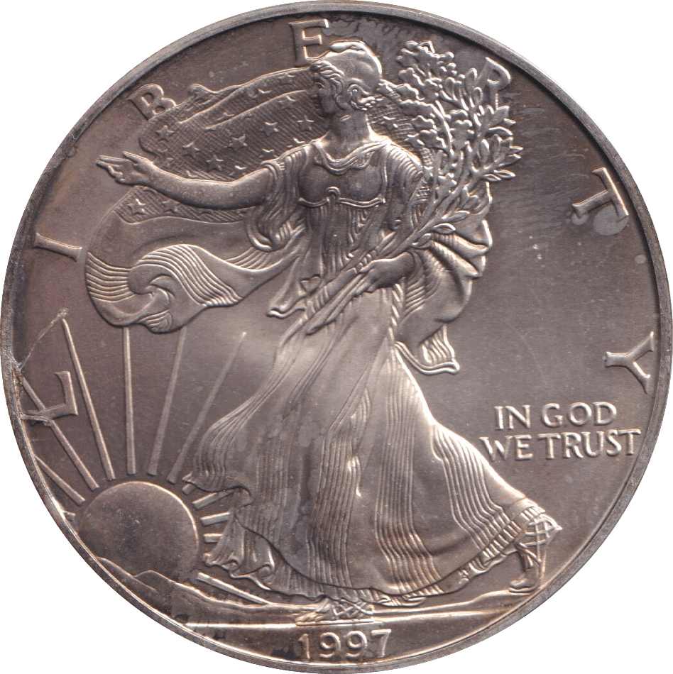 1997 SILVER DOLLAR USA - SILVER WORLD COINS - Cambridgeshire Coins