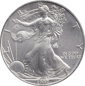 1997 SILVER DOLLAR USA - SILVER WORLD COINS - Cambridgeshire Coins