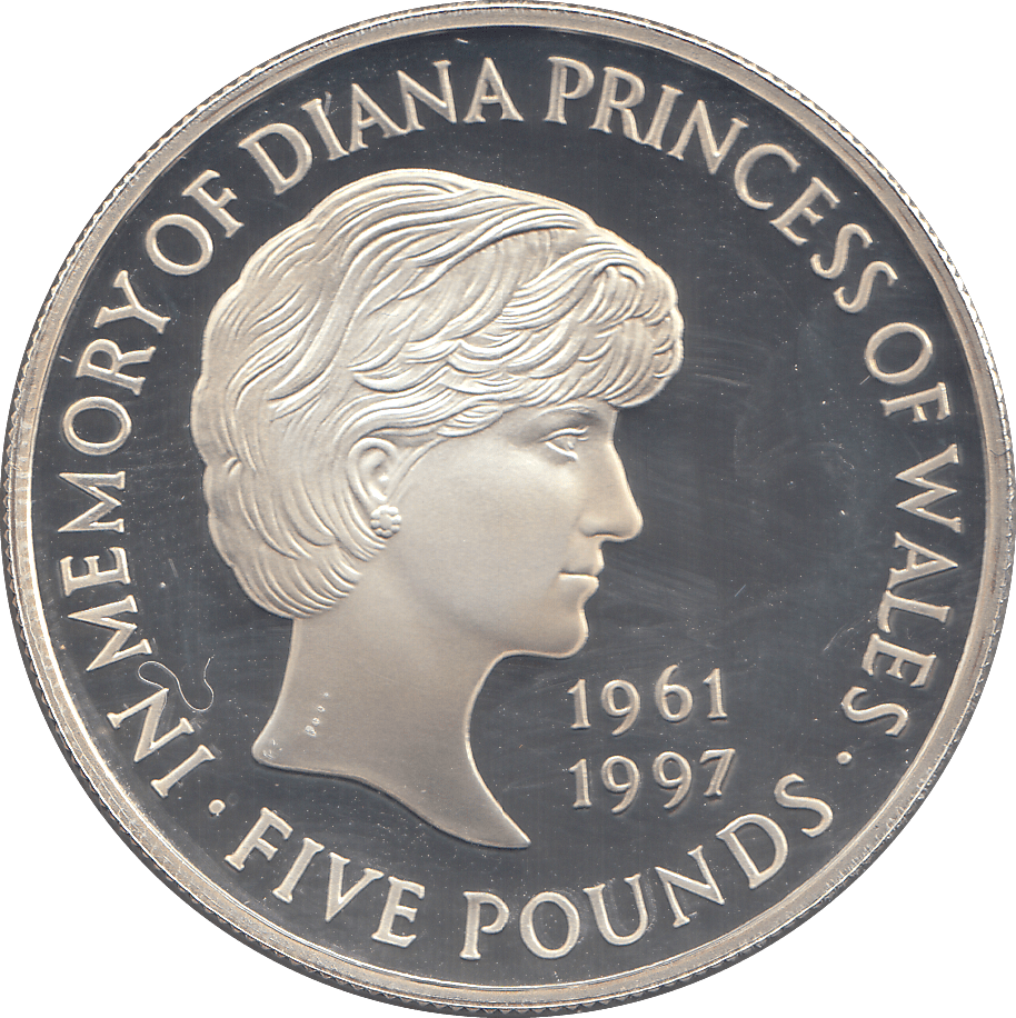 1997 SILVER IN MEMORY OF DIANA FIVE POUNDS ( PROOF ) - £5 Silver Proof - Cambridgeshire Coins