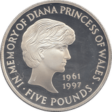 1997 SILVER IN MEMORY OF DIANA FIVE POUNDS ( PROOF ) - £5 Silver Proof - Cambridgeshire Coins