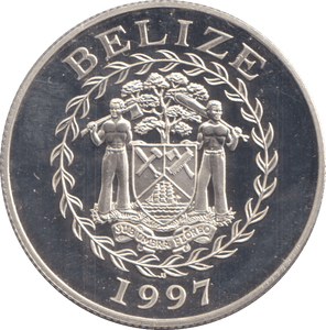 1997 SILVER ONE DOLLAR BELIZE - SILVER WORLD COINS - Cambridgeshire Coins