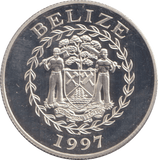 1997 SILVER ONE DOLLAR BELIZE - SILVER WORLD COINS - Cambridgeshire Coins