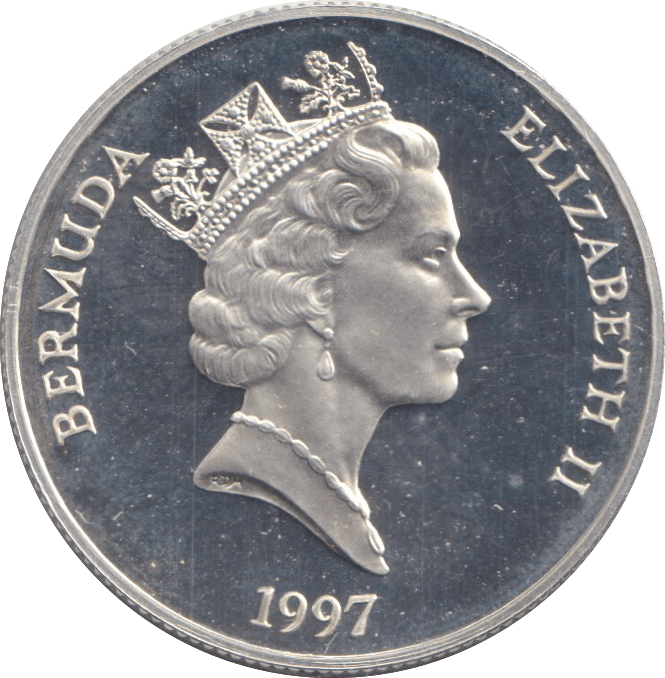 1997 SILVER ONE DOLLAR BERMUDA - SILVER WORLD COINS - Cambridgeshire Coins