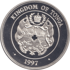 1997 SILVER PROOF 2 PA' ANGA TONGA ELIZABETH AND PHILLIP - SILVER WORLD COINS - Cambridgeshire Coins
