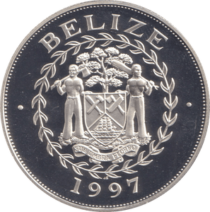 1997 SILVER PROOF 5 DOLLARS BELIZE ELIZABETH AND PHILLIP - SILVER WORLD COINS - Cambridgeshire Coins