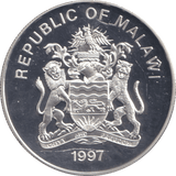 1997 SILVER PROOF 5 KWACHA ELIZABETH AND PHILIP MALAWI - SILVER WORLD COINS - Cambridgeshire Coins