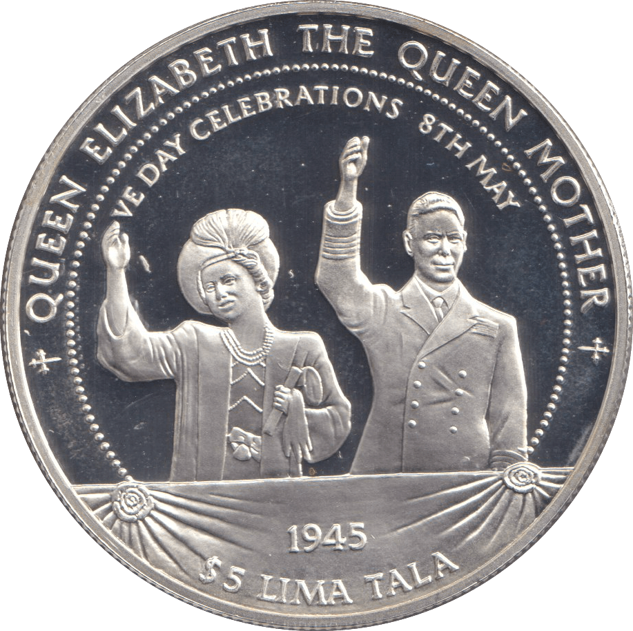 1997 SILVER PROOF 5 LIMA TALA VE DAY CELEBRATIONS - SILVER WORLD COINS - Cambridgeshire Coins