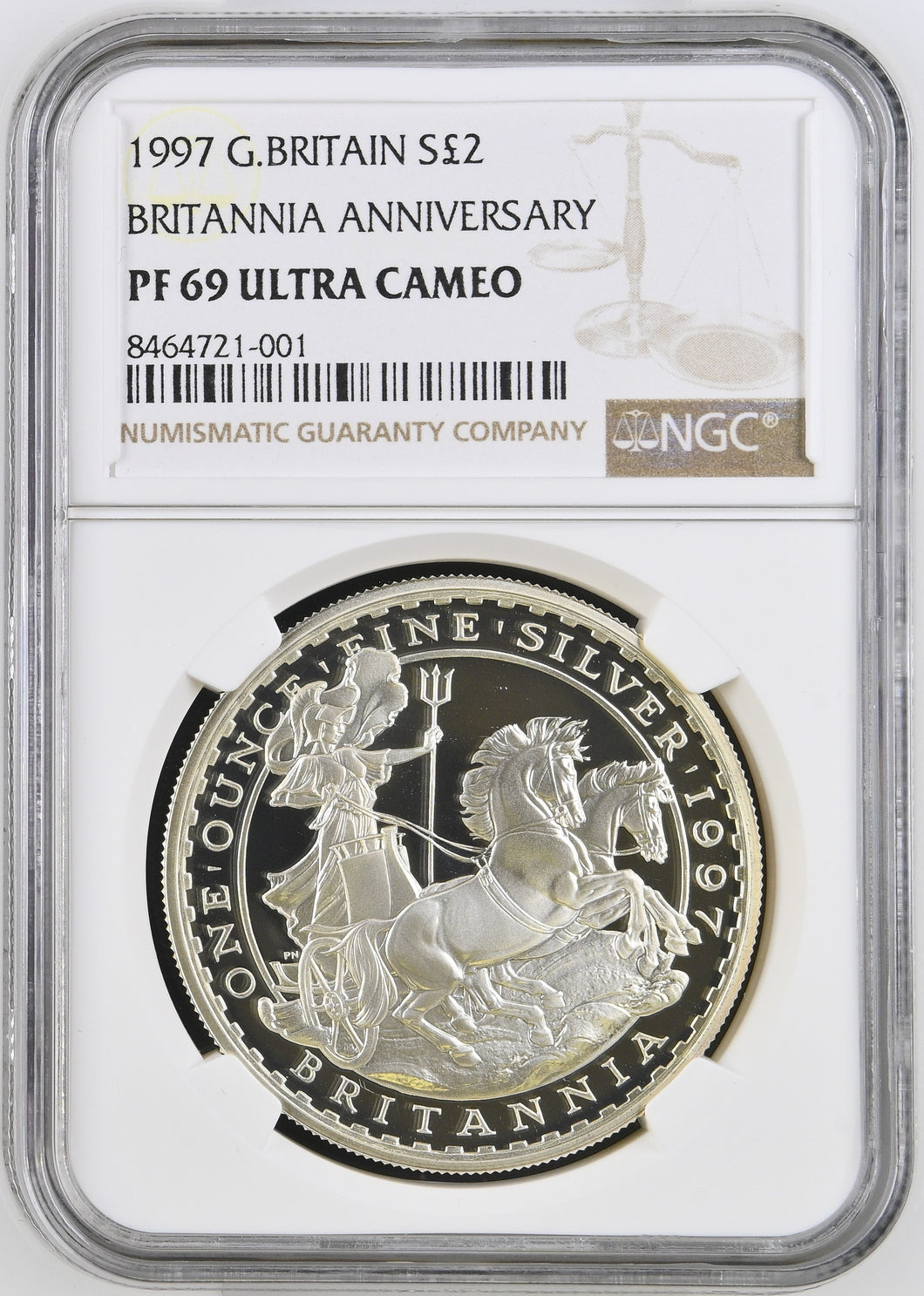 1997 SILVER PROOF BRITANNIA PF 69 ULTRA CAMEO - NGC SILVER COINS - Cambridgeshire Coins