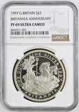 1997 SILVER PROOF BRITANNIA PF 69 ULTRA CAMEO - NGC SILVER COINS - Cambridgeshire Coins