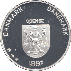 1997 SILVER PROOF DENMARK 20 EURO - WORLD COINS - Cambridgeshire Coins