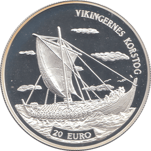 1997 SILVER PROOF DENMARK 20 EURO - WORLD COINS - Cambridgeshire Coins