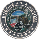 1997 SILVER PROOF EUROPE 25 EURO COLOURED - WORLD COINS - Cambridgeshire Coins
