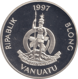 1997 SILVER PROOF FIFTY VATU VANUATU ELIZABETH AND PHILLIP - SILVER WORLD COINS - Cambridgeshire Coins