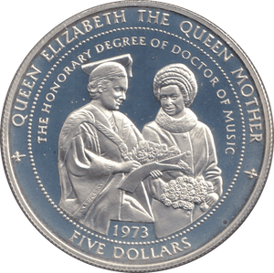 1997 SILVER PROOF FIVE DOLLARS DOCTOR OF MUSIC - SILVER WORLD COINS - Cambridgeshire Coins