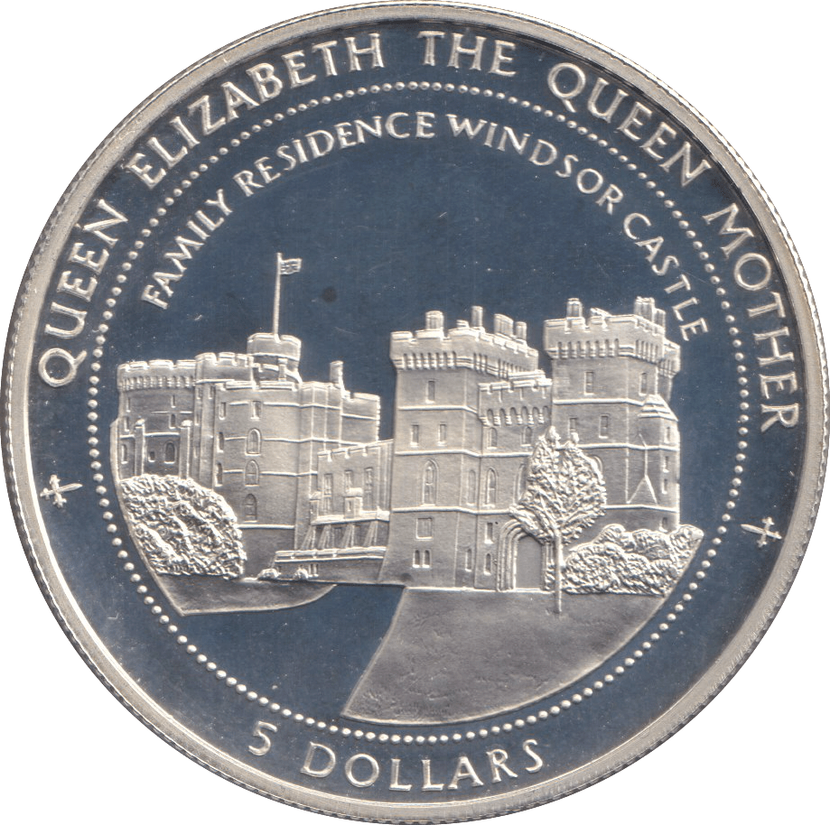 1997 SILVER PROOF FIVE DOLLARS WINDSOR CASTLE - SILVER WORLD COINS - Cambridgeshire Coins
