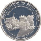 1997 SILVER PROOF FIVE DOLLARS WINDSOR CASTLE - SILVER WORLD COINS - Cambridgeshire Coins