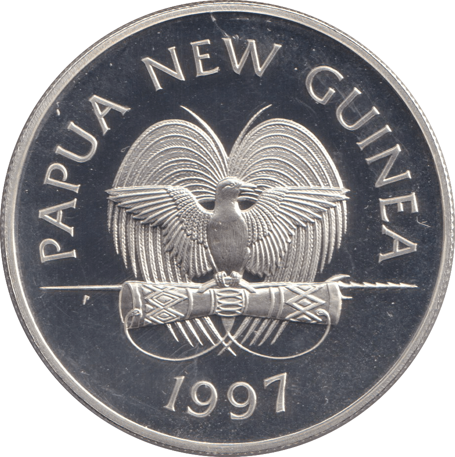 1997 SILVER PROOF FIVE KINA GEORGE AT SANDRINGHAM - SILVER WORLD COINS - Cambridgeshire Coins