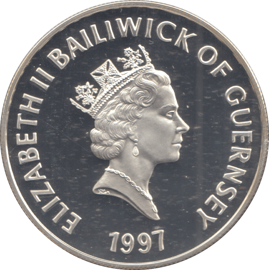 1997 SILVER PROOF FIVE POUNDS ELIZABETH AND PHILIP - Silver Proof - Cambridgeshire Coins